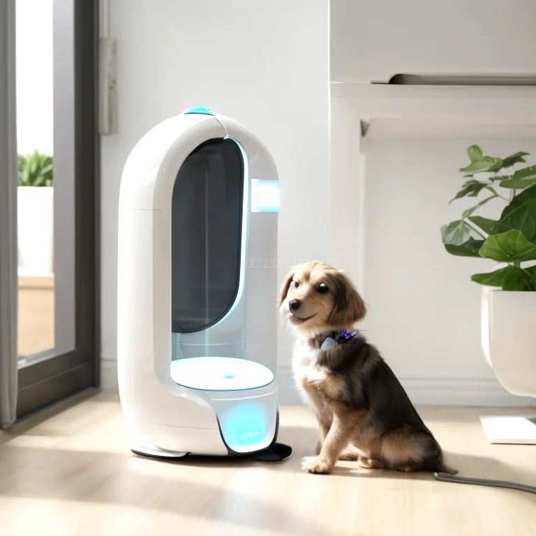 PetACareのAIデバイスがペットを見守る様子